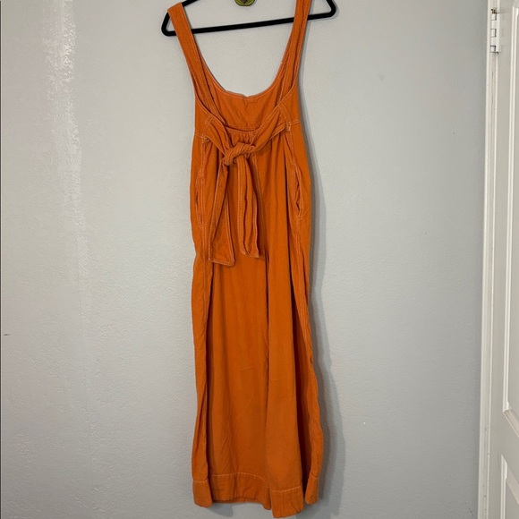 Urban Outfitters Orange Corduroy Overalls Jumpsuit Wide Leg S - Picture 7 of 10